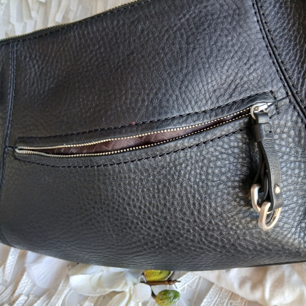 Cole Haan Black Leather Shoulder Bag - Picture 4 of 10